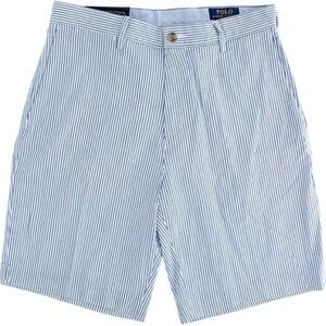 Ralph Lauren Men's blue striped relaxed fit nautical fisherman shorts in size 38